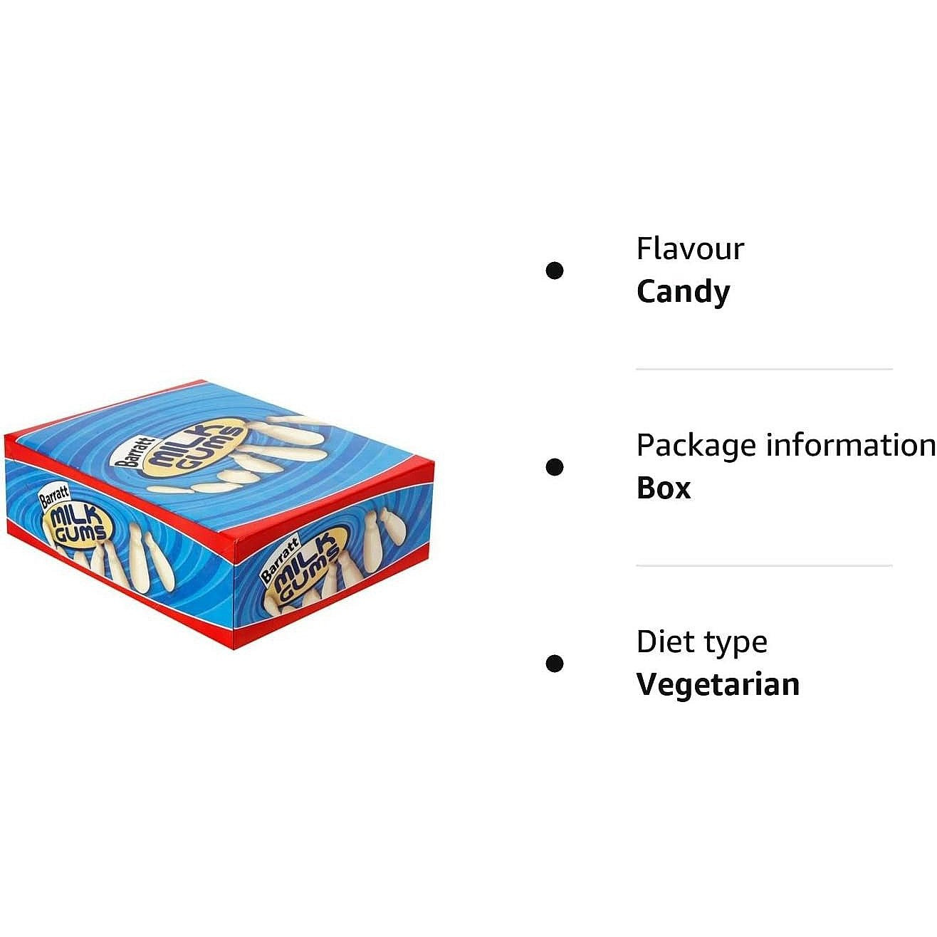 Barratt Milk Gums, 2kg Box Easy2Order : NWT7541