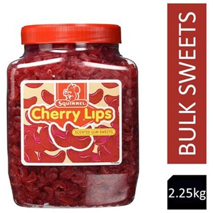 Squirrel Cheery Lips Scented Sweets, 2.25kg Resealable Tub