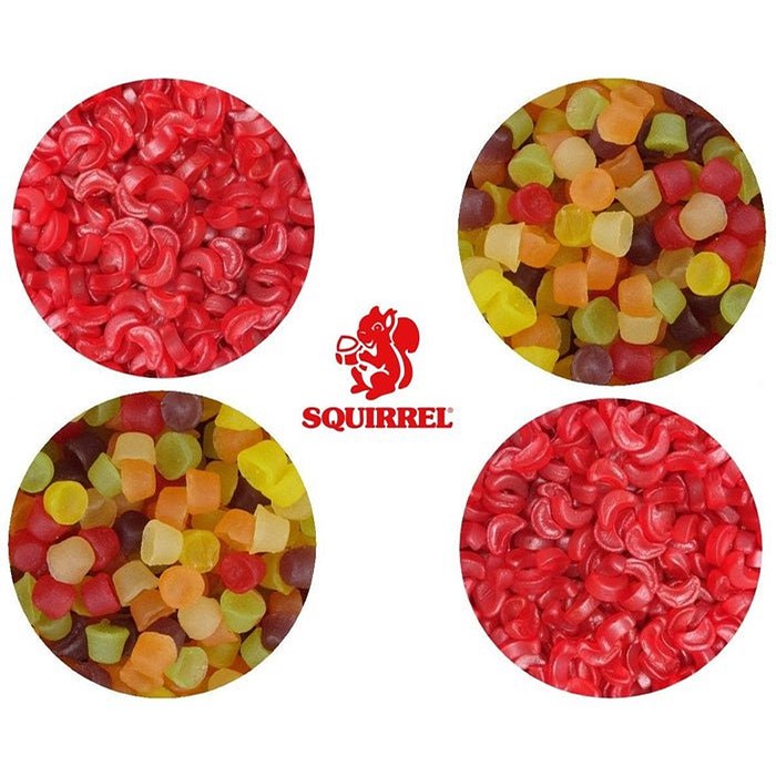 Squirrel Cheery Lips Scented Sweets, 2.25kg Resealable Tub