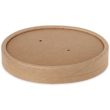 Caterpack Kraft Soup Lids, 341-454ml, Pack of 25