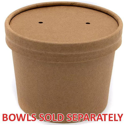 Caterpack Kraft Soup Lids, 341-454ml, Pack of 25 Easy2Order : NWT7591