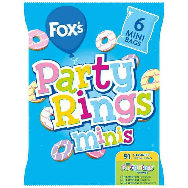 Fox's Mini Party Rings Pack, 21g, Pack of 40