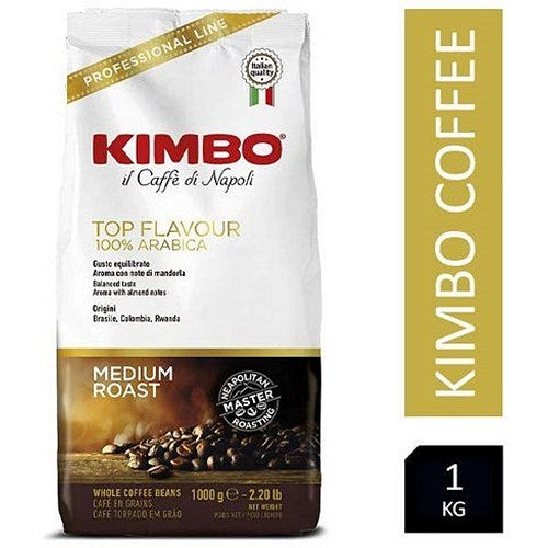 Kimbo Top Flavour 100% Arabica Italian Coffee Beans, 1kg