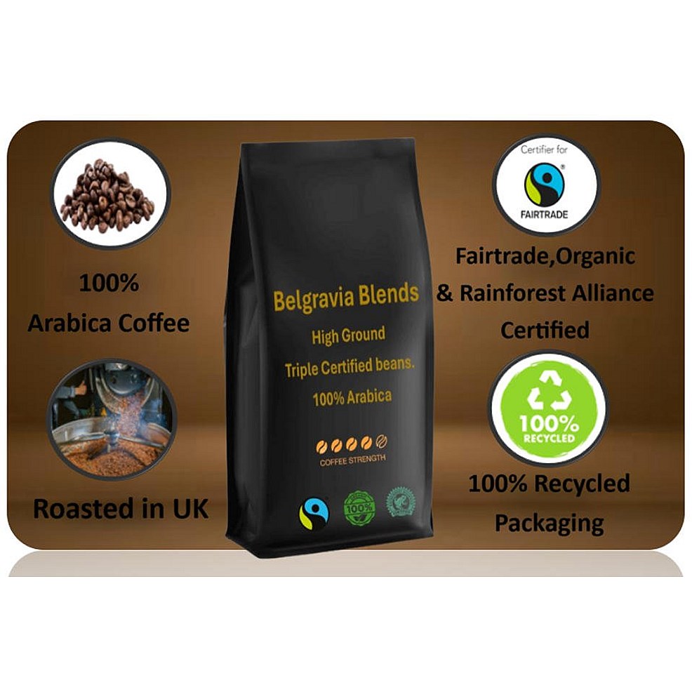 Belgravia High-Ground Blend 100% Arabica Coffee Beans, 1kg