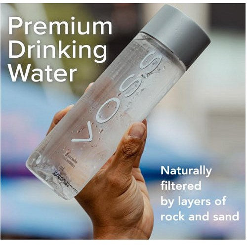 Voss Artesian Still Water, PET Plastic Bottles, 500ml, Pack of 24
