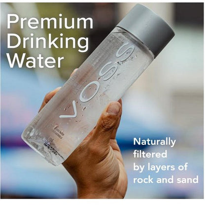 Voss Artesian Still Water, PET Plastic Bottles, 500ml, Pack of 24