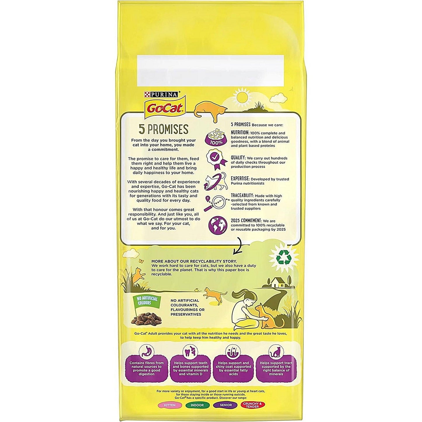 Go-Cat Tasty Duck & Chicken Mix 1+ Years Adult Dry Cat Food, 2kg