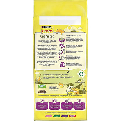 Go-Cat Tasty Duck & Chicken Mix 1+ Years Adult Dry Cat Food, 2kg