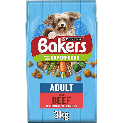 Bakers Beef & Veg Adult Dog Food, 3kg