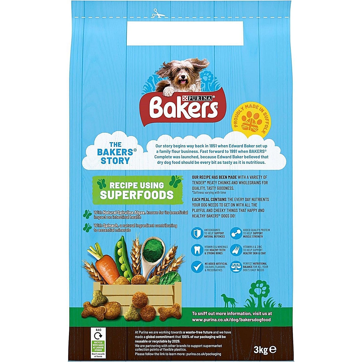 Bakers Beef & Veg Adult Dog Food, 3kg Easy2Order : NWT8036