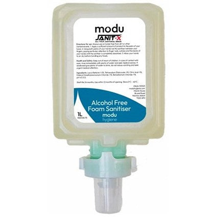 Janit-X Modu Alcohol Free Foam Sanitiser Cartridges, 1 Litre Easy2Order : NWT8068
