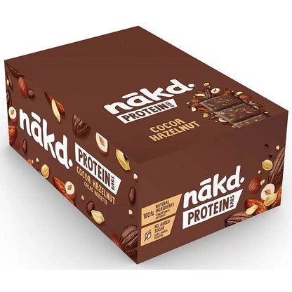 Nakd Cocoa Hazelnut Protein Bar, 45g, Pack of 16
