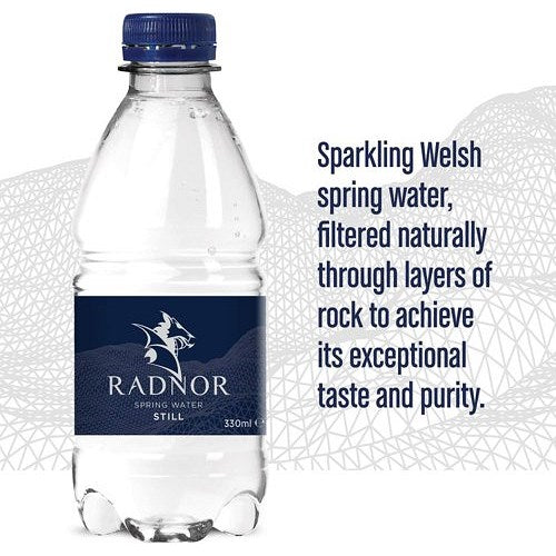 Radnor Hills Still Water, Plastic Bottles, 330ml, Pack of 24