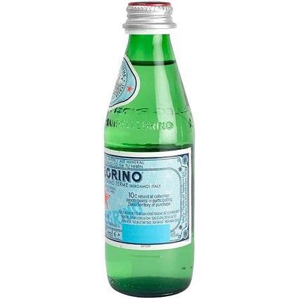 San Pellegrino Sparkling Water, Glass Bottles, 250ml, Pack of 24