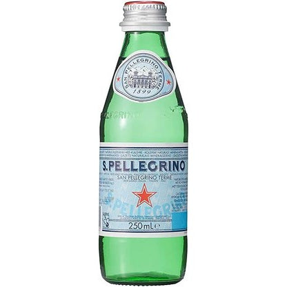 San Pellegrino Sparkling Water, Glass Bottles, 250ml, Pack of 24