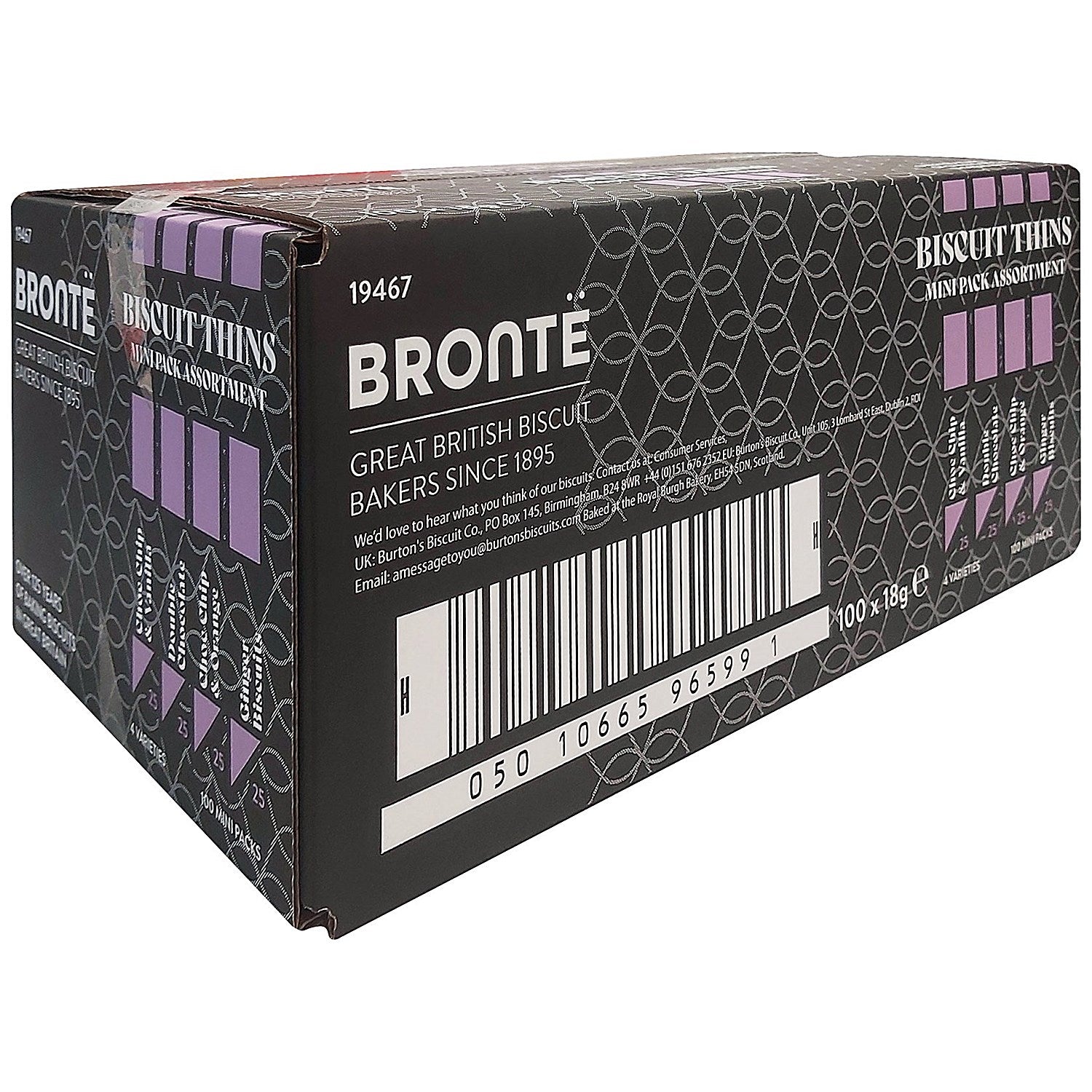 Bronte Twin Biscuits Variety Pack, 4 Varieties, Pack of 100