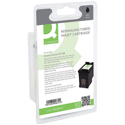 Q-Connect Remanufactured Inkjet Cartridge Black For HP C8765E C8765E-COMP