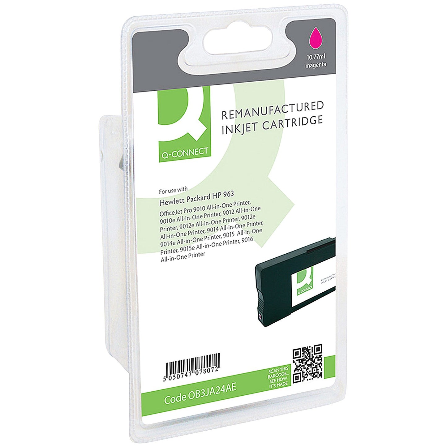 Q-Connect Remanufactured HP 963 Inkjet Cartridge Magenta 3JA24AE RM-QC-6813-00