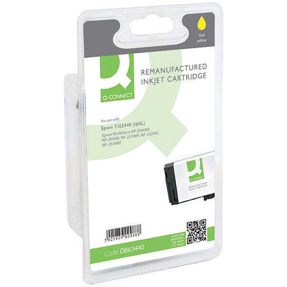 Q-Connect Epson 16XL Reman Yellow High Yield Inkjet Cartridge C13T16344010, T163440