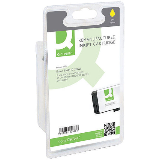 Q-Connect Epson 16XL Reman Yellow High Yield Inkjet Cartridge C13T16344010, T163440