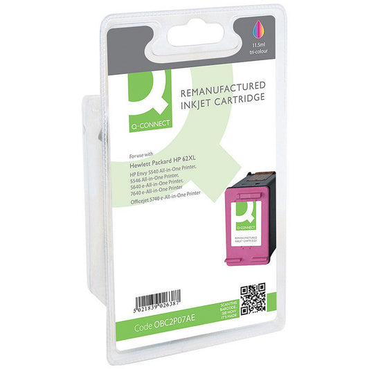 Q-Connect Remanufactured Inkjet Cartridge CMY For HP C2P07AE C2P07AE-COMP