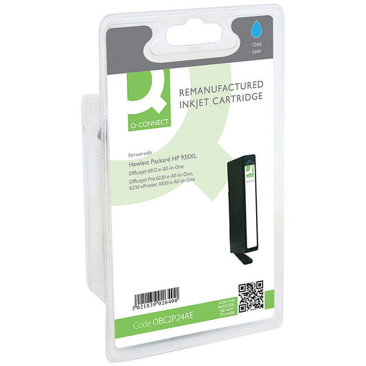 Q-Connect Remanufactured Inkjet Cartridge Cyan For HP C2P24AE C2P24AE-COMP
