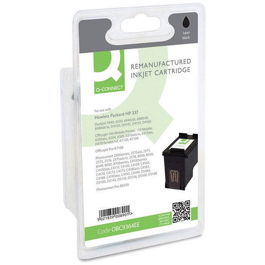 Q-Connect Remanufactured Inkjet Cartridge Black For HP C9364EE C9364EE-COMP