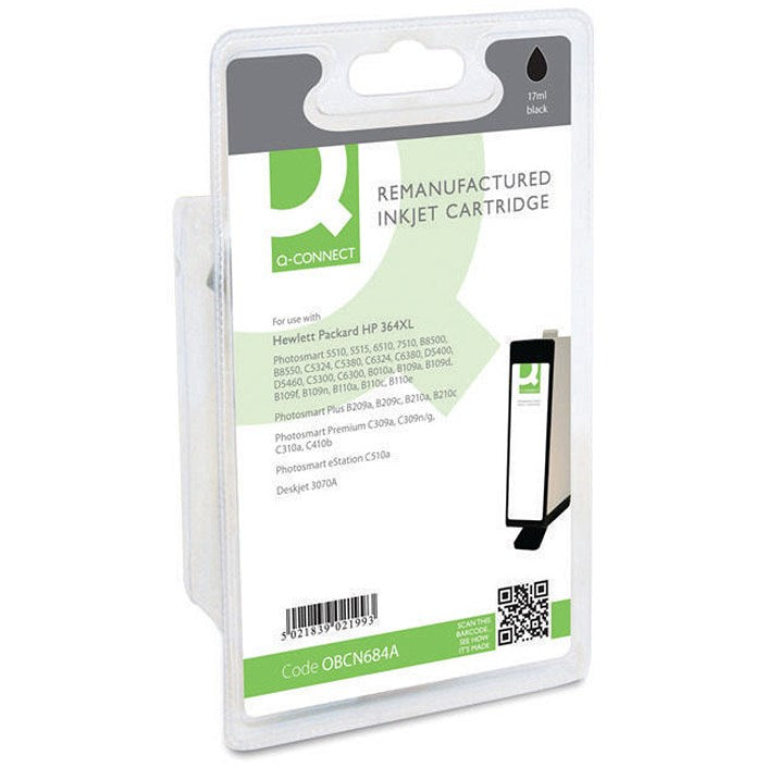 Q-Connect HP 364XL Black High Yield Ink Cartridge CN684EE