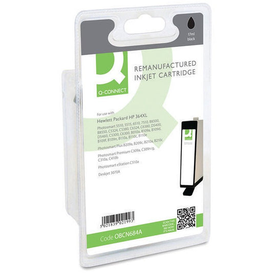 Q-Connect HP 364XL Black High Yield Ink Cartridge CN684EE