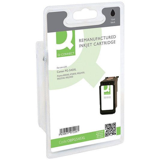 Q-Connect Replacement Inkjet Cartridge High Yield Black Compatible With Canon PG-545XL PG545XL-COMP Easy2Order : OBPG545XL
