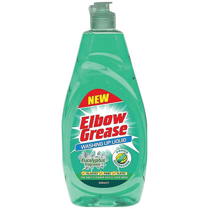 Elbow Grease Washing Up Liquid Eucalyptus 450ml (Pack of 12)