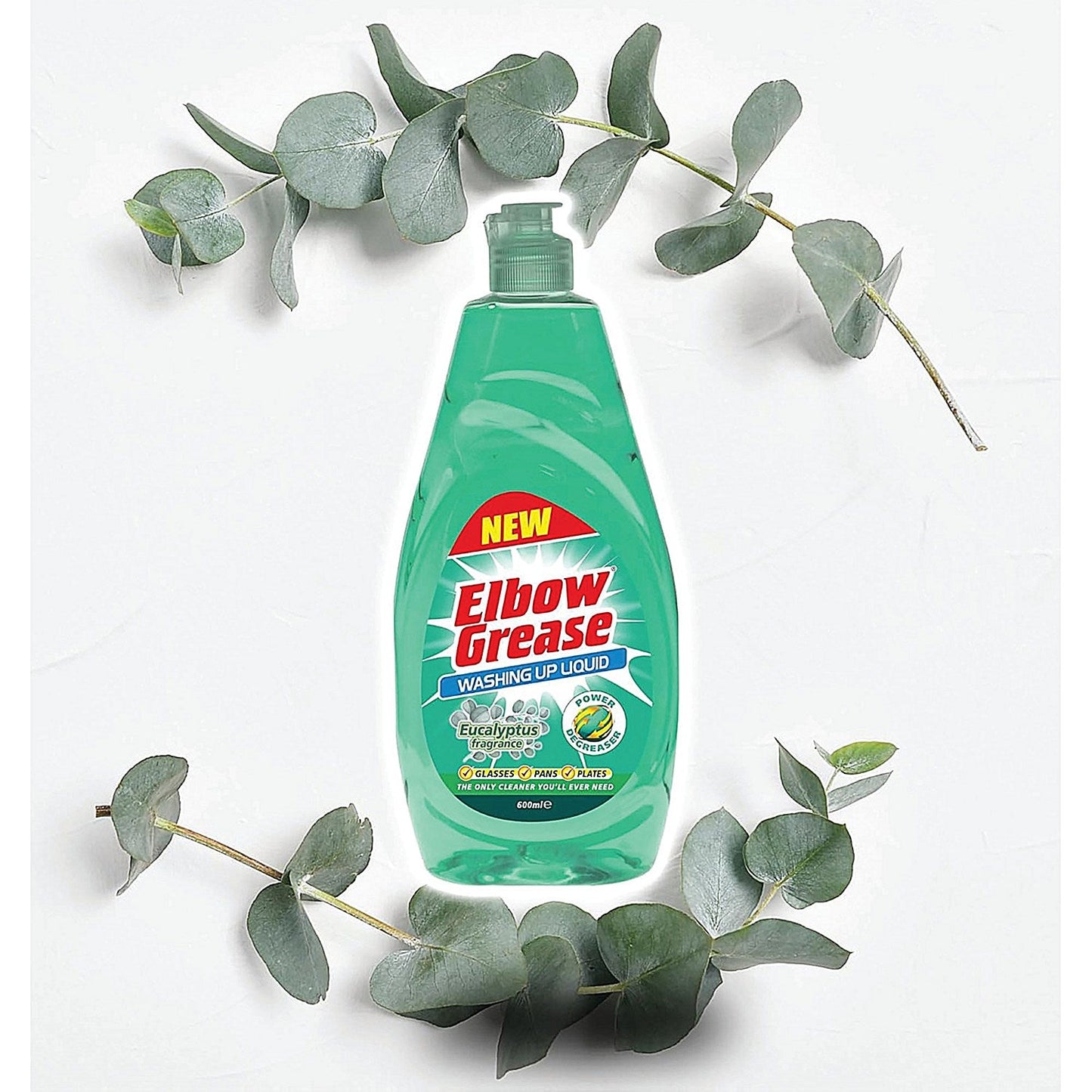 Elbow Grease Washing Up Liquid Eucalyptus 450ml (Pack of 12)