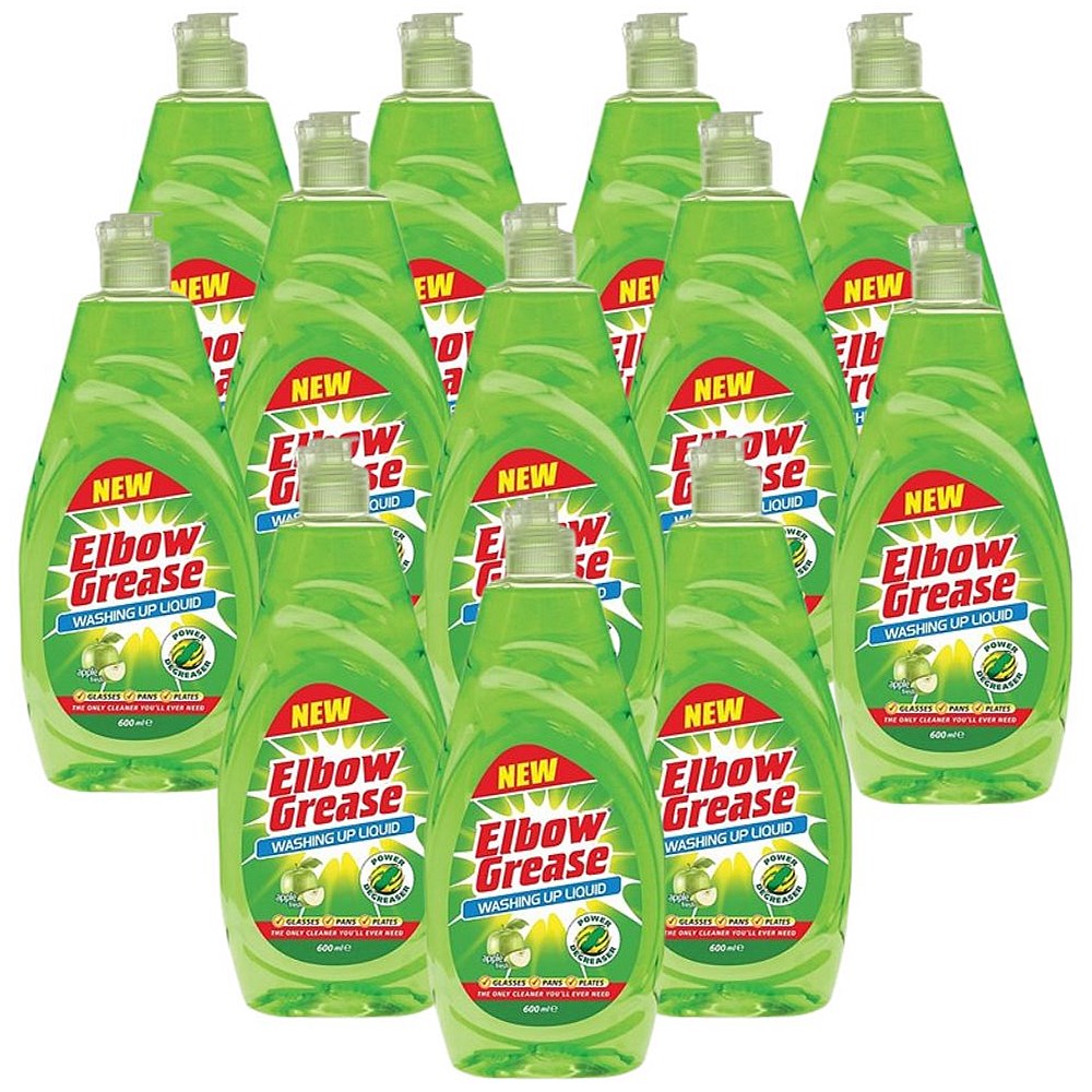 Elbow Grease Washing Up Liquid Apple Fresh 450ml (Pack of 12)
