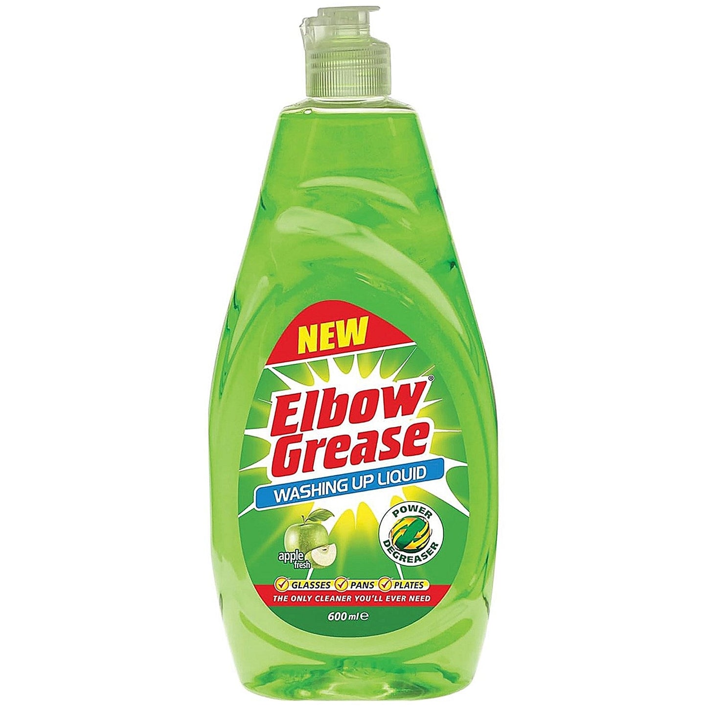 Elbow Grease Washing Up Liquid Apple Fresh 450ml (Pack of 12)