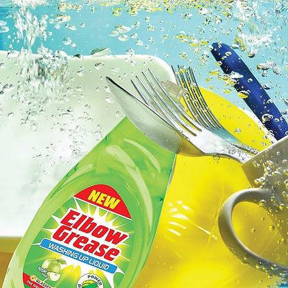 Elbow Grease Washing Up Liquid Apple Fresh 450ml (Pack of 12)