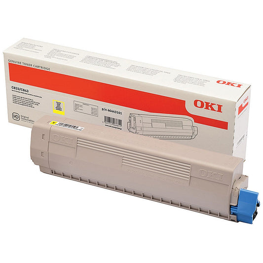 Oki C833 10K Toner Cartridge High Yield Yellow 46443101 Easy2Order : OK06681