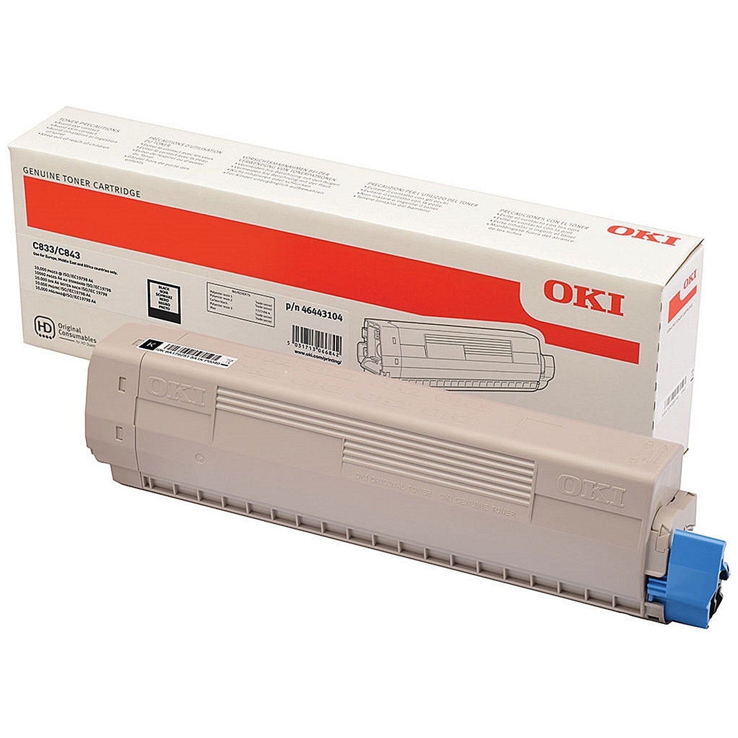Oki C833 10K Toner Cartridge High Yield Black 46443104 Easy2Order : OK06684