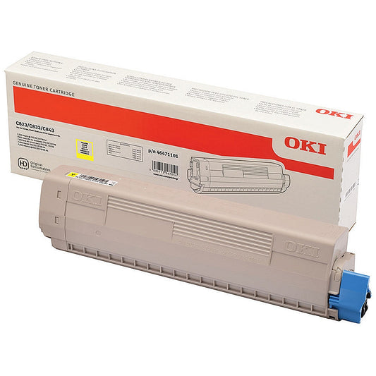 Oki C823 7K Toner Cartridge Yellow 46471101 Easy2Order : OK06705