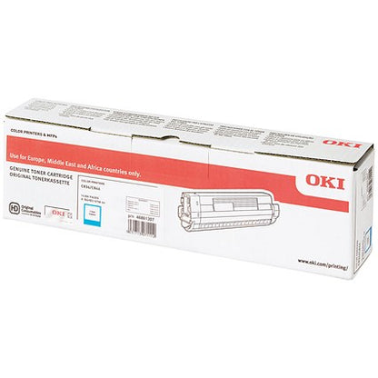 Oki C834 10K Toner Cartridge High Yield Cyan 46861307