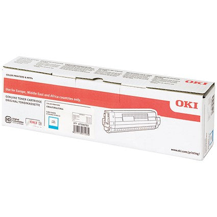 Oki C824 5K Toner Cartridge Cyan 47095703