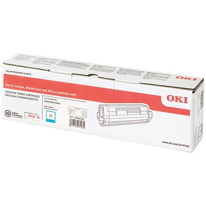 Oki C824 5K Toner Cartridge Cyan 47095703