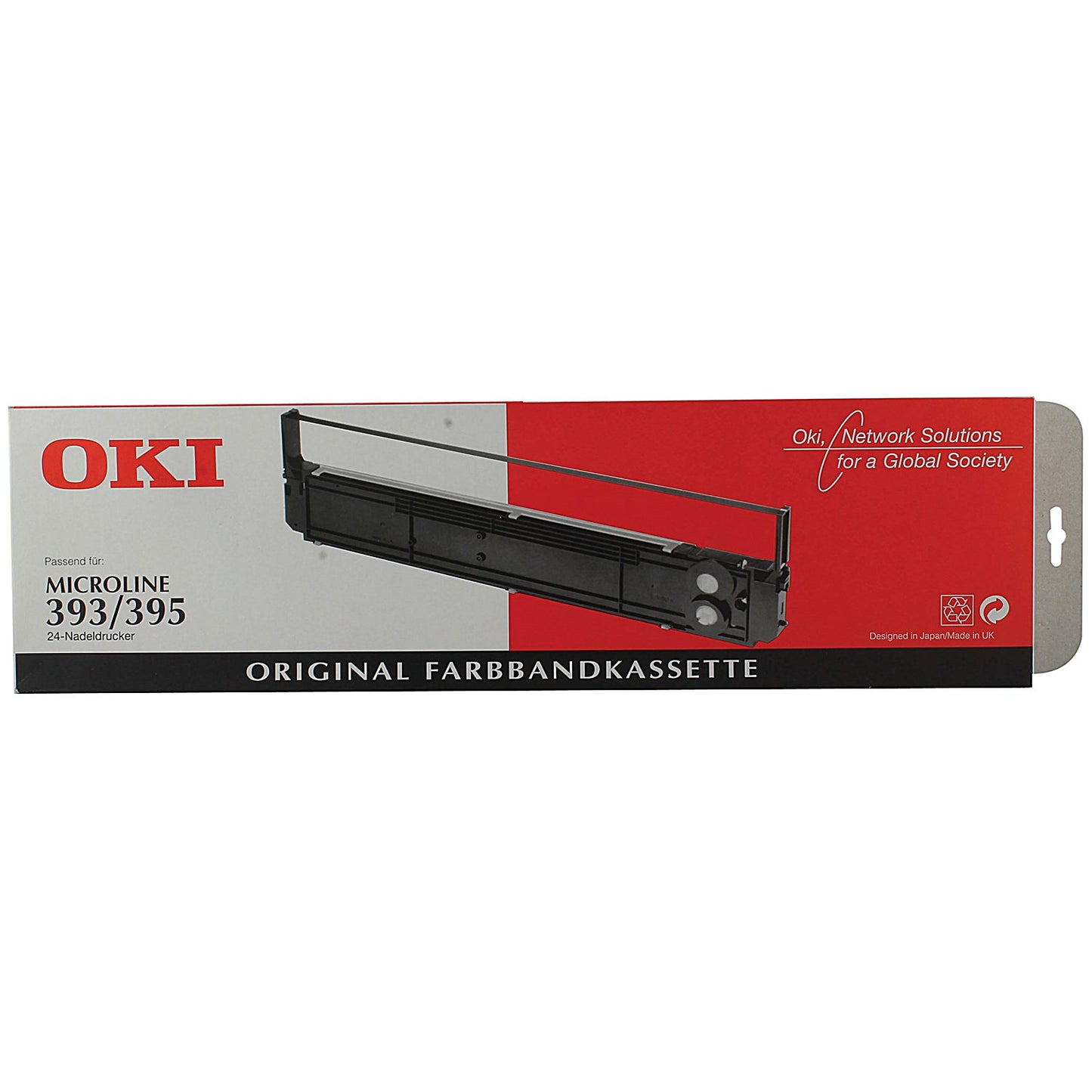 Oki 09002311 Black Ribbon Cassette (For 393, 395)