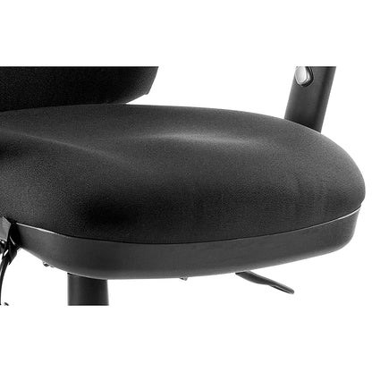Chiro High Back Operator Chair, Height Adjustable Arms, Black