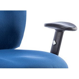 Chiro High Back Operator Chair, Height Adjustable Arms, Blue