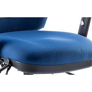 Chiro High Back Operator Chair, Height Adjustable Arms, Blue