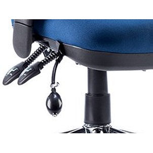 Chiro High Back Operator Chair, Height Adjustable Arms, Blue