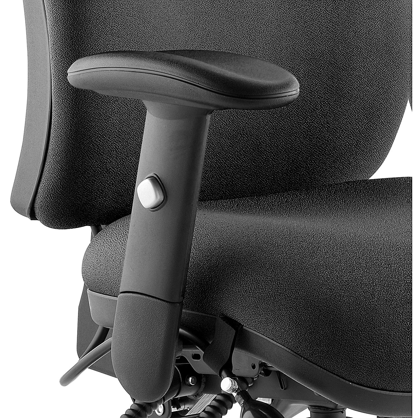 Chiro Medium Back Operator Chair, Height Adjustable Arms, Black