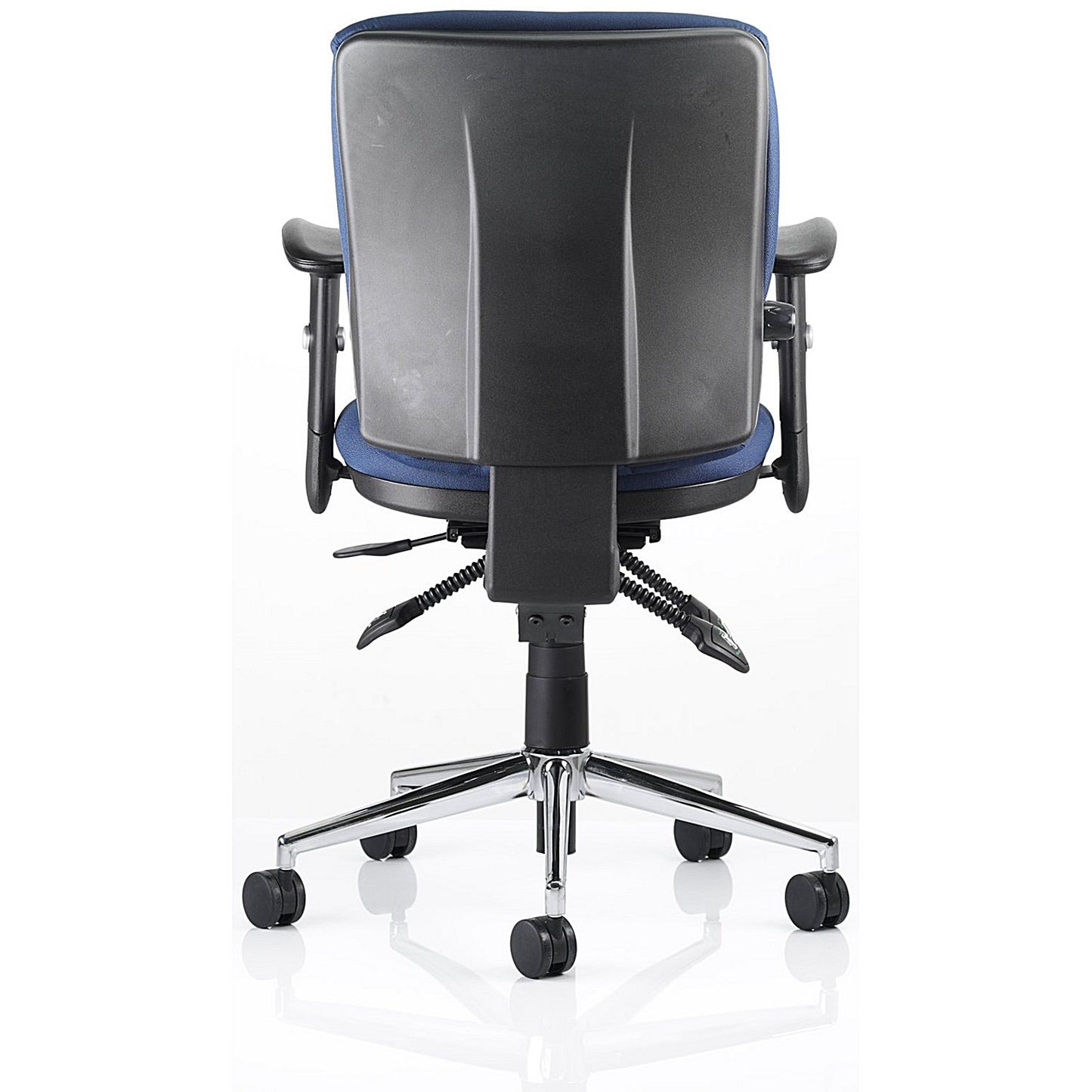 Chiro Medium Back Operator Chair, Height Adjustable Arms, Blue