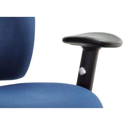 Chiro Medium Back Operator Chair, Height Adjustable Arms, Blue
