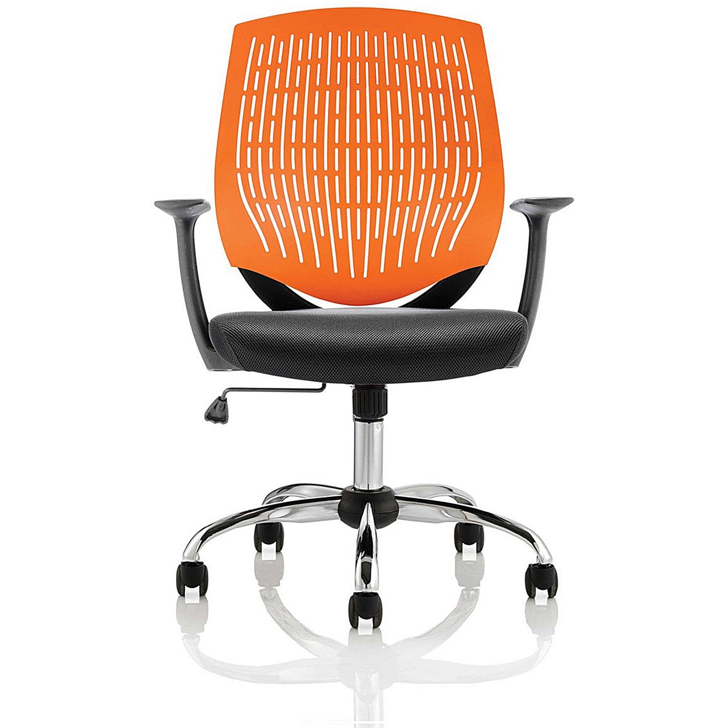 Dura Operator Chair, Fixed Height Arms, Orange